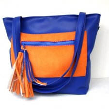 Torba XL royal blue i pomarańcza