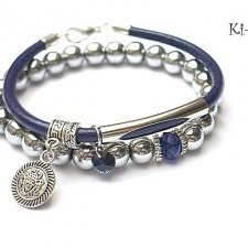 DUO - DARK BLUE AND SILVER