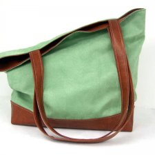 Pojemna torba XL pastelowa zieleń