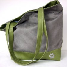 Pojemna torba XL szary+zieleń