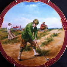 Royal Worcester Golf kolekcjonerski talerz porcelanowy