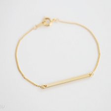 16k Gold Plated Bar Bracelet