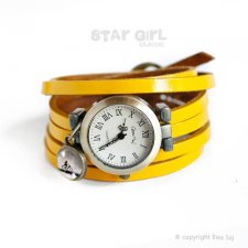 Bransoletka zegarek (żółta) - Star Girl Classic Rower