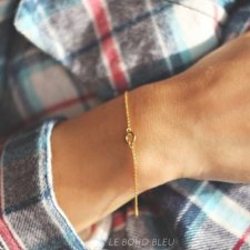 16k Gold Plated Tiny Karma Bracelet