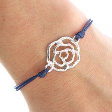 SIMPLY CHARM - NAVY BLUE TWINE WITH ROSE.