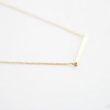16k Gold Plated Horizontal Bar Necklace