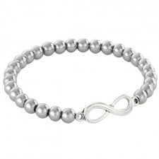 SIMPLY CHARM - SILVER HEMATITE WITH INFINITY.
