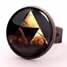 Zelda Triforce - pierścionek regulowany - Egginegg
