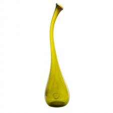 szklany wazon 'bociek' oliwkowy duży