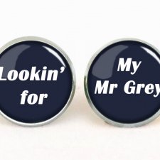 Looking for my Mr Grey - kolczyki sztyfty - Egginegg