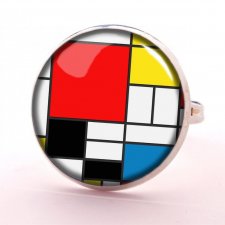 Mondrian - pierścionek regulowany - Egginegg
