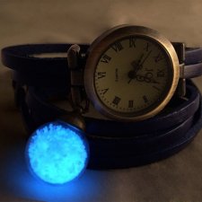 Skórzany zegarek z świecącym Królewskim Piaskiem - Egginegg