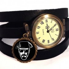 Heisenberg - zegarek / bransoletka na skórzanym pasku - Egginegg