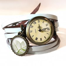 Lekkość - zegarek / bransoletka na skórzanym pasku - Egginegg