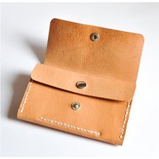 Skórzany portfel ręcznie szyty