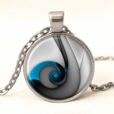 Niebieski ślimak - medalion z łańcuszkiem - Egginegg