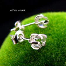 Kolczyki Sztyfty- Diamenty Herkimer Srebro