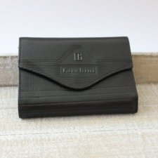 Czarny skórzany męski portfel