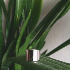 Rhodium Plated Wide Band Ring