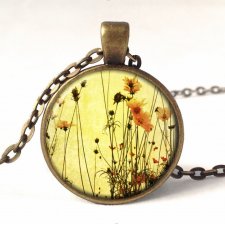 Polne kwiaty - medalion z łańcuszkiem - Egginegg