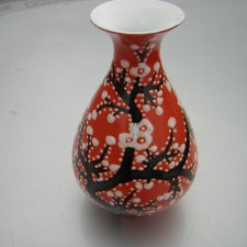 czas kwitnącej wiśni Niespotykany ręcznie malowany japoński wazon