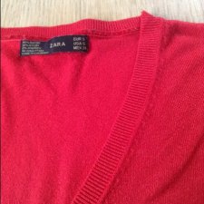 Sweterek czerwony Zara
