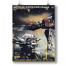 Polski plakat z lat 80. Gwiezdne Wojny: Impreium Kontratakuje (B2, offset, reprint 2015)