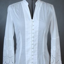 Biała bluzka elegancka haft rozm S
