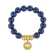 Navy blue jade with dragonfly.