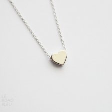 Rhodium Plated Heart Necklace