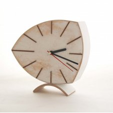 Zegarek Biały drewniany biurkowy - cichy mechanizm -  LIMITOWANA EDYCJA