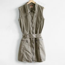 Militarna zip dress, khaki