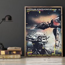Polski plakat z lat 80. Gwiezdne Wojny: Imperium Kontratakuje (B2, offset, reprint 2015)