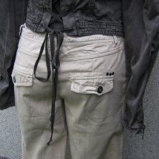 Beżowe spodnie - L