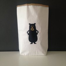Worek papierowy  torba papierowa miś - 70 cm