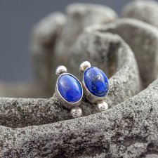 lapis lazuli w srebrze - kolczyki