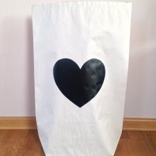 Worek papierowy  torba papierowa serce - 60 cm