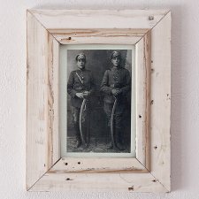 Vintage - Biała Ramka - stare drewno