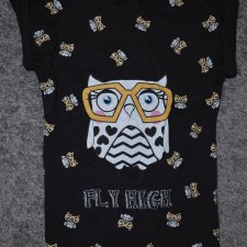 NOWA bluzka T-shirt SOWA owl Fly High M