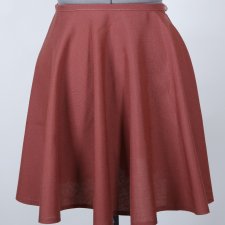 Lniana spódnica z koła vintage