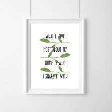 Plakat POSTER WHAT I LOVE MOST ABOUT MY HOME- A3