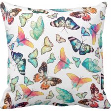 Poszewka na poduszkę dziecięca  kolorowe motyle 3068