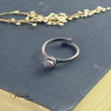 Copper - pierścionek z miedzi i szkła