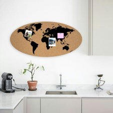 Mapa świata - tablica korkowa rozmiar L