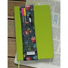 Piórnik na notes, kalendarz - Jeans kwiatki / Na zamówienie