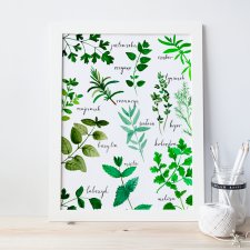 Plakat botaniczny "Zielnik, zioła" A3
