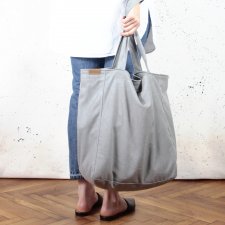 Lazy bag torba jasnoszara na zamek / vegan / eco