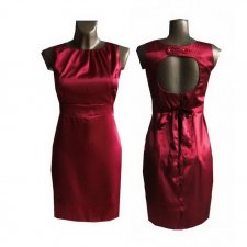 Elegancka Czerwona Sukienka Ołówkowa 38 M