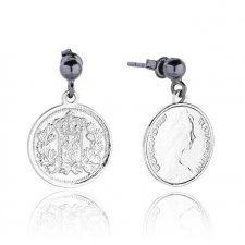 Royal Coin Earrings in Silver