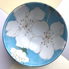 Kwiat magnolii ❀ڿڰۣ❀ SZTUKA JAPONII  ❀ڿڰۣ❀ Markowa, oryginalna porcelana ❀ڿڰۣ❀ NOWA
